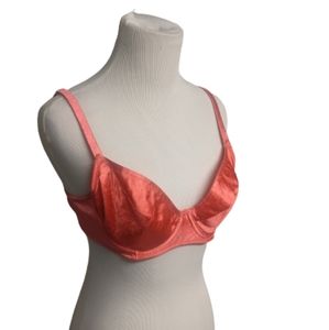 Vintage Vanity Fair Underwire Bra Rose Satin - Size 36B